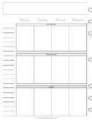Two Page Weekly Calendar Template Printable pdf