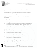 Student Liability Release Form