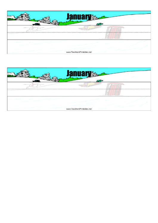 January Desk Tag Template Printable pdf