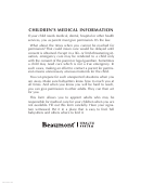 Medical Information For Minor Children