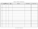 Home Videos Collections Log Sheet