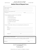 Medical Record Request Form Printable pdf