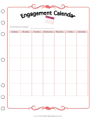 Engagement Calendar Template