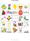 Easter Bingo Card Template