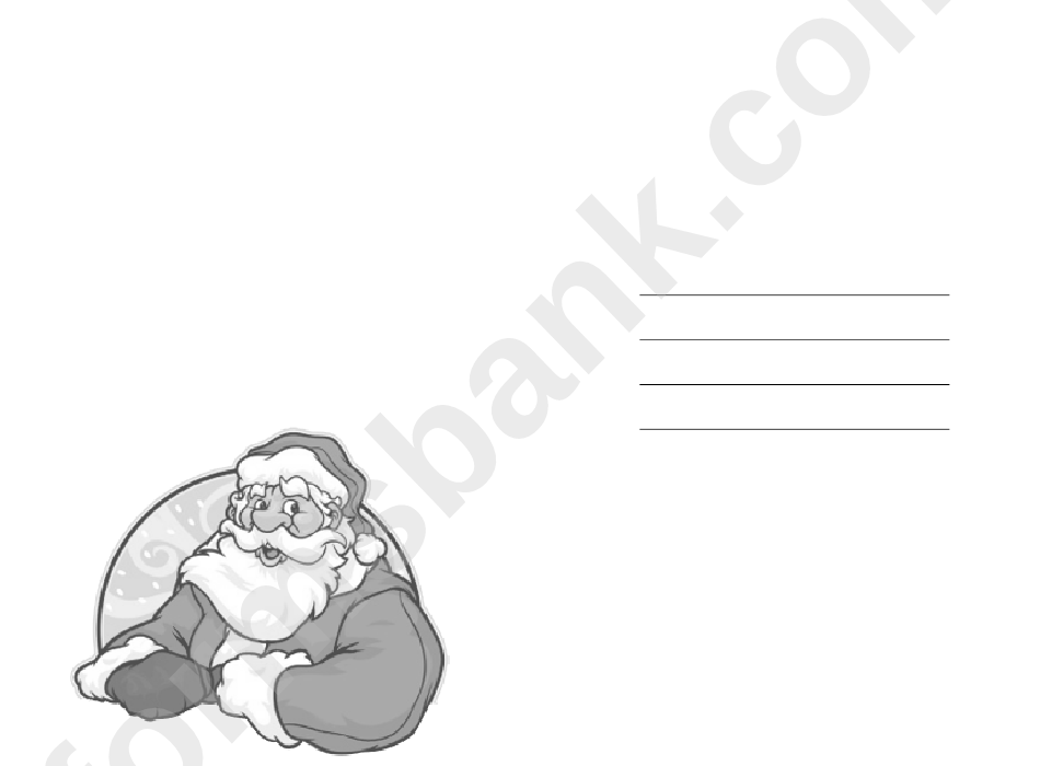 Christmas Santa Invitation Card Template