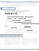 Form Mcs-90 - Endorsement For Motor Carrier Policies Of Insurance For Public Liability Under Sections 29 And 30 Of The Motor Carrier Act Of 1980