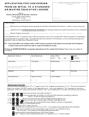 Application For Conversion From An Initial To A Standard Or Master Educator License