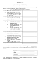 Form 'c' - Medical Questionnaire Form
