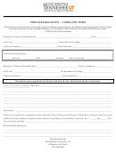 Employee Relations - Complaint Form - The University Of Tennessee