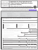 Fillable Form Ap-228-1 - Application For Texas Agricultural And Timber Exemption Registration Number (Ag/timber Number) Printable pdf
