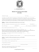 Proof Of Separation Form 2013-2014 Printable pdf