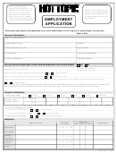 Employment Application - Hot Topic Printable pdf