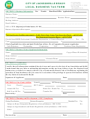 Local Business Tax Form - City Of Jacksonville Beach