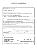 Sales Tax Information Form - Western Supply