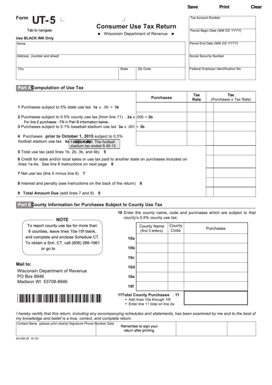 fillable-consumer-use-tax-return-ut-5-form-wisconsin-department-of