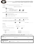 Official Visit Pre-approval Form - Uga Compliance - University Of Georgia