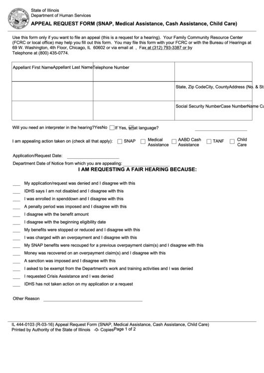 Appeal Form Template Prntbl concejomunicipaldechinu gov co