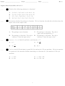 Algebra Mini Worksheet