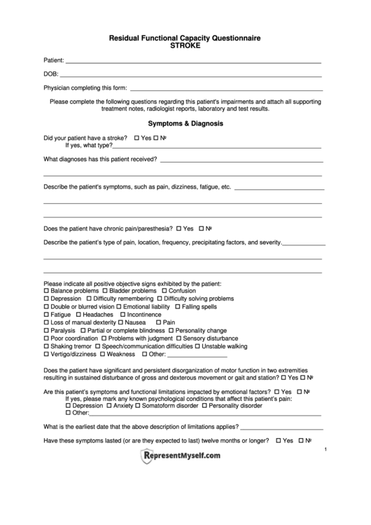 residual-functional-capacity-questionnaire-stroke-printable-pdf-download