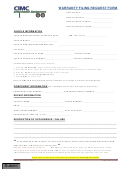 Warranty Filing Request Form