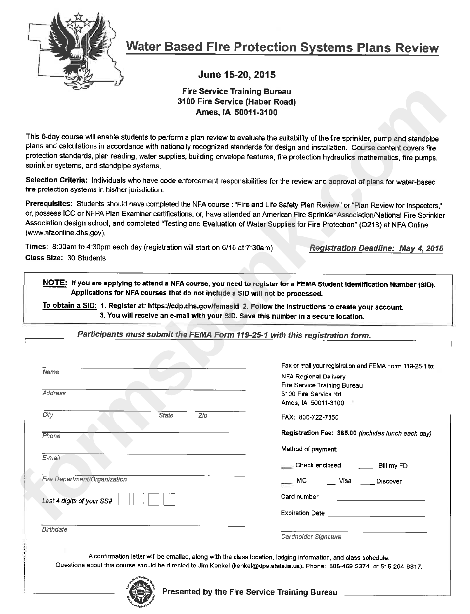 Fema Training Course Registration Form