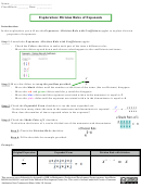 'exploration: Division Rules Of Exponents' Algebra Worksheet