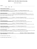 Nrotc Unit, The Ohio State University - Size Chart (Male And Female) Printable pdf