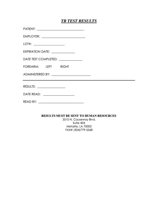 Printable Blank Tb Skin Test Form Template Printable Templates Free