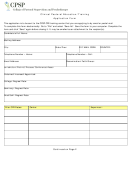 Cpsp Form - Clinical Pastoral Education / Training Application Form