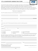 Pta Leadership Nomination Form