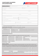 Coastguard Volunteer Application Form