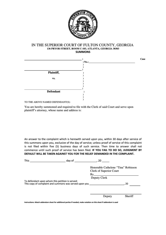 26 Georgia County Court Forms And Templates free to download in PDF