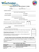 Certificate Of Occupancy Form Printable pdf