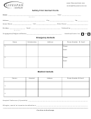 Safety First Contact Form Printable pdf