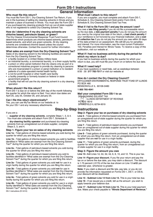 Form Ds-1 Instructions - General Information - 2012 Printable pdf
