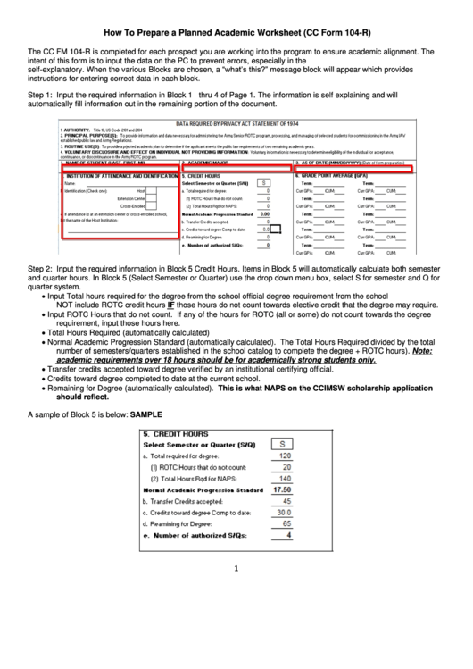 Cc Form 104-R Instructions Printable pdf