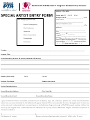 Special Artist Entry Form