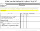 Special Education Student Teacher Activity Guidelines Form