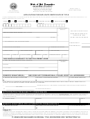 Form Tdmv 18 - Application For Duplicate Certificate Of Titile