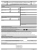 Fillable Form 14693 - Application For Reduced Rate Of Withholding On Whistleblower Award Payment Printable pdf