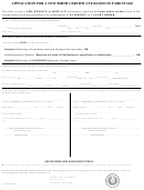 Form Vs-166 - Application For A New Birth Certificate Based On Parentage