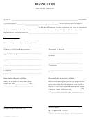 Form Rw-06 - Renunciation Register Of Wills