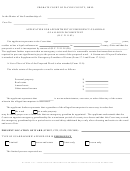 Application For Appointment Of Emergency Guardian Of Alleged Incompetent - Probate Court Of Wayne County