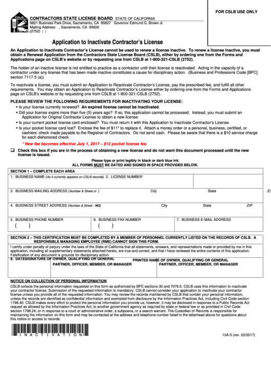 Low Doc Business Cslb Forms