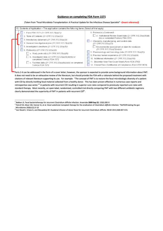 Guidance On Completing Fda Form 1571 Printable pdf
