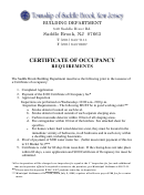 Certificate Of Occupancy
