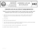 Certificate Of Occupancy Form - City Of Aliso Viejo Building Division, Ca