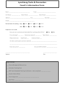 Coach's Information Form
