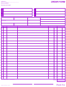 Blank Order Form Template - Purple