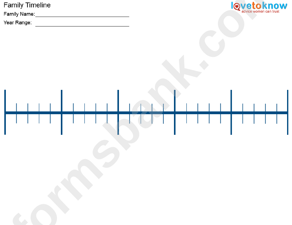 Fillable Family Timeline Chart Template Printable Pdf Download